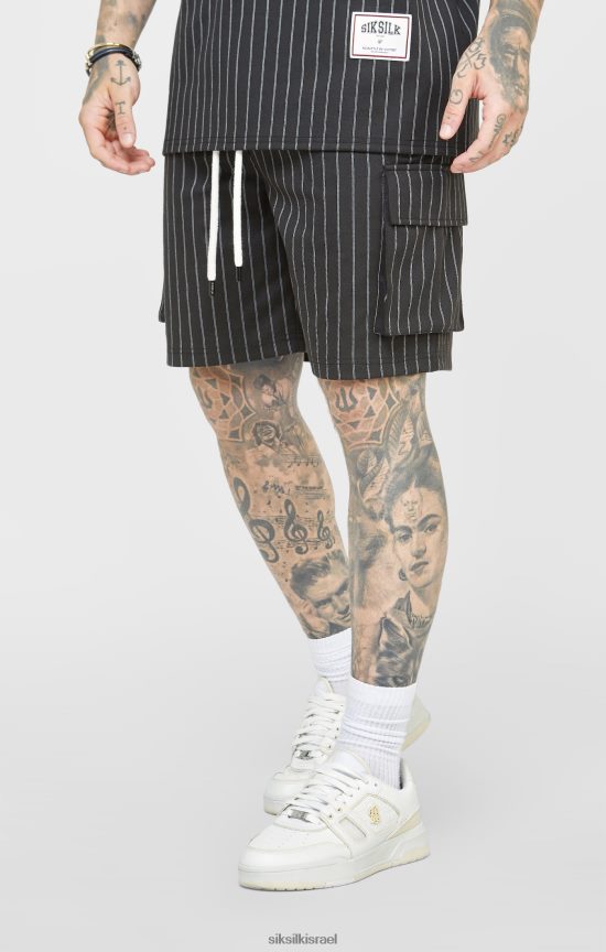 SikSilk לבוש 008V2F564 שחור יום השנה כדורסל מטען קצר גברים