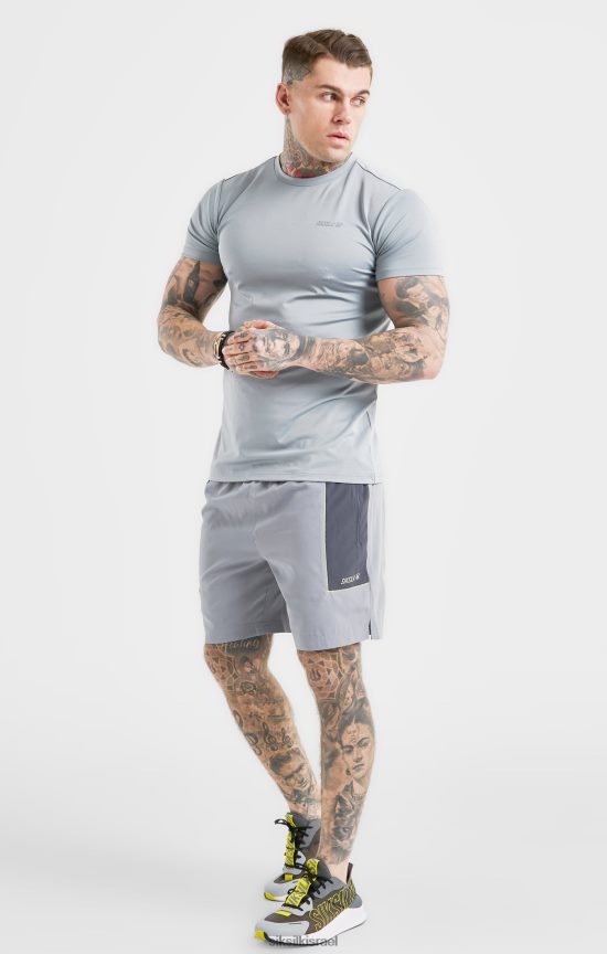 SikSilk לבוש 008V2F565 חוואר ספורט אפור ארוג קצר גברים