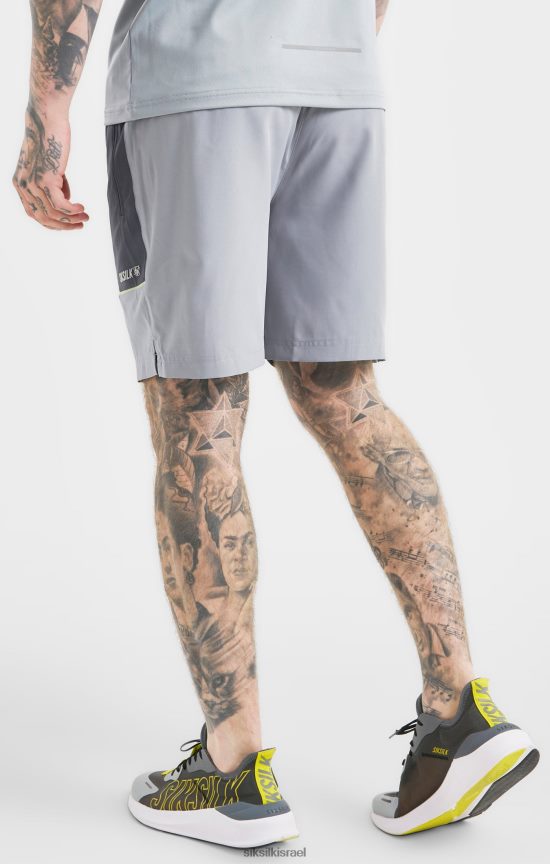 SikSilk לבוש 008V2F565 חוואר ספורט אפור ארוג קצר גברים