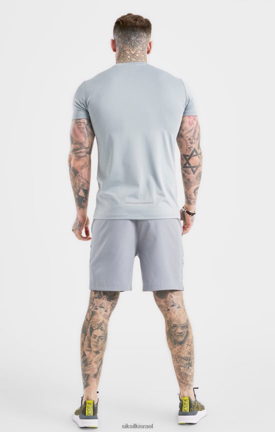 SikSilk לבוש 008V2F565 חוואר ספורט אפור ארוג קצר גברים