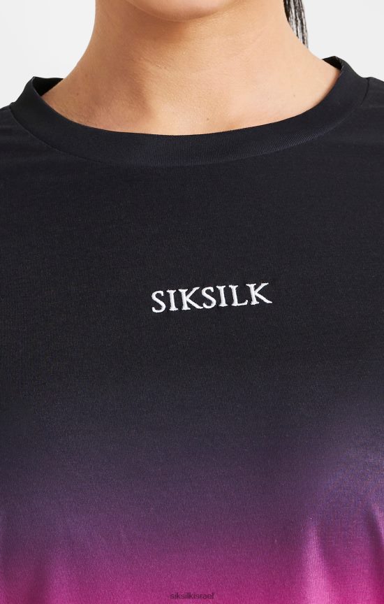 SikSilk לבוש 008V2F56 חולצת טי דהייה ורודה נשים
