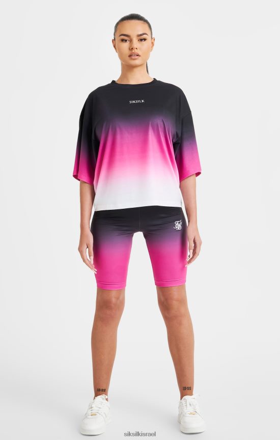 SikSilk לבוש 008V2F56 חולצת טי דהייה ורודה נשים