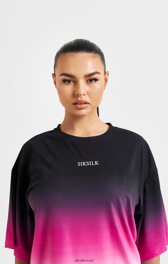 SikSilk לבוש 008V2F56 חולצת טי דהייה ורודה נשים