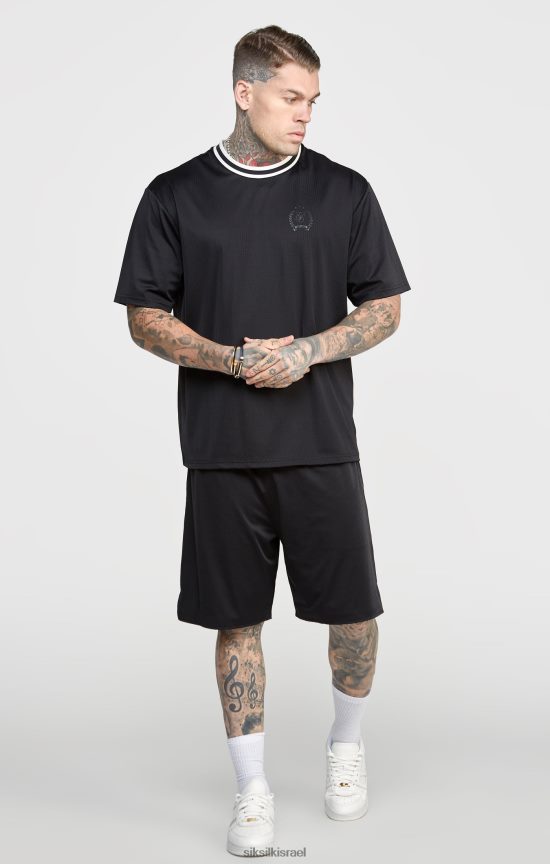 SikSilk לבוש 008V2F570 רשת שחורה בגזרה רופפת קצרה גברים