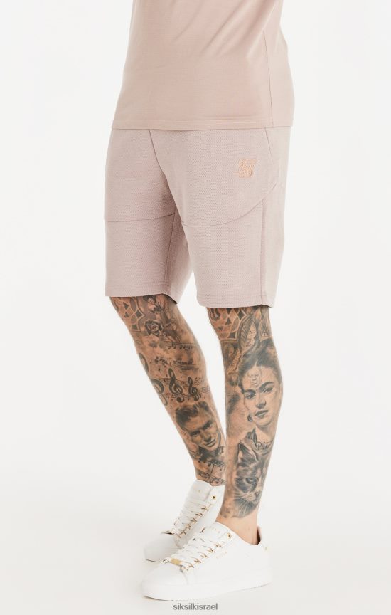SikSilk לבוש 008V2F572 במרקם ורוד שטוף קצר גברים