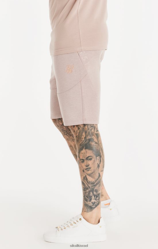 SikSilk לבוש 008V2F572 במרקם ורוד שטוף קצר גברים
