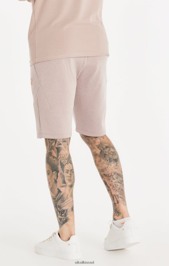 SikSilk לבוש 008V2F572 במרקם ורוד שטוף קצר גברים