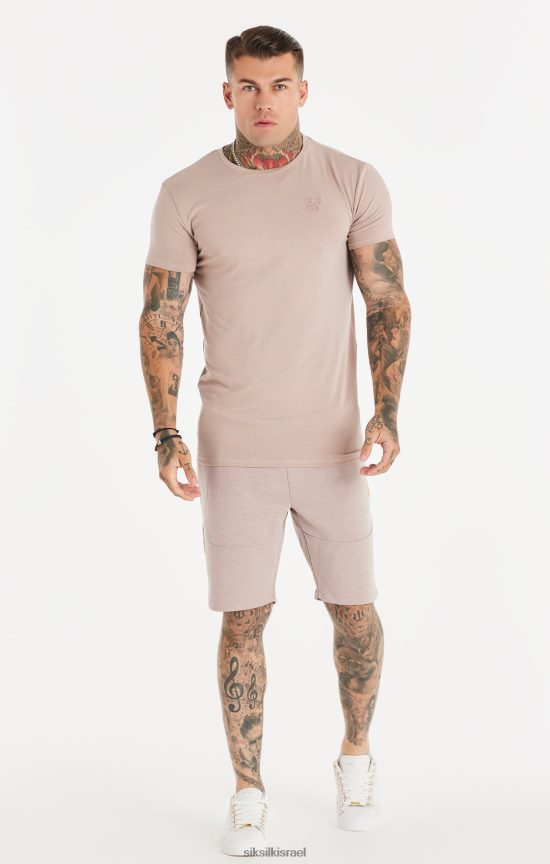 SikSilk לבוש 008V2F572 במרקם ורוד שטוף קצר גברים