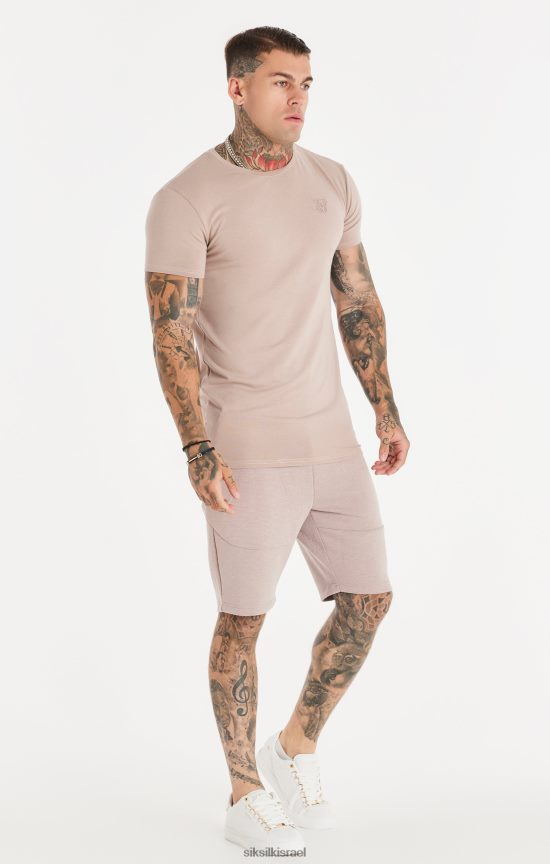 SikSilk לבוש 008V2F572 במרקם ורוד שטוף קצר גברים
