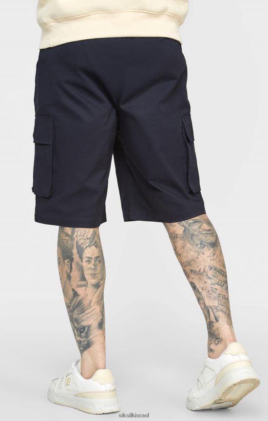 SikSilk לבוש 008V2F573 קצר מטען ארוג בחיל הים גברים