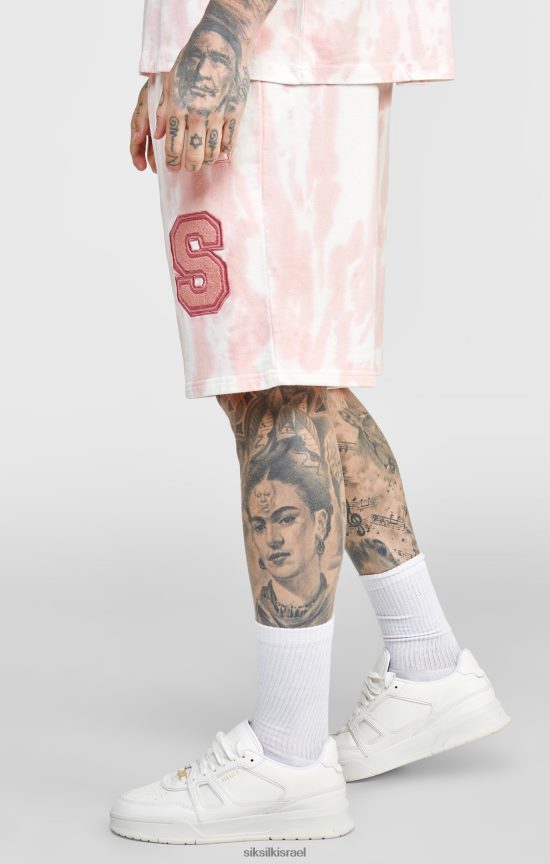SikSilk לבוש 008V2F574 ורוד tie dye jogger קצר גברים