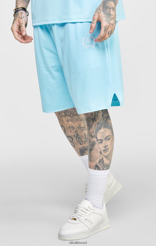 SikSilk לבוש 008V2F575 רשת כחולה בגזרה רופפת קצרה גברים