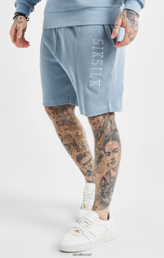 SikSilk לבוש 008V2F576 מכנסיים קצרים במרקם וופל רקום גברים