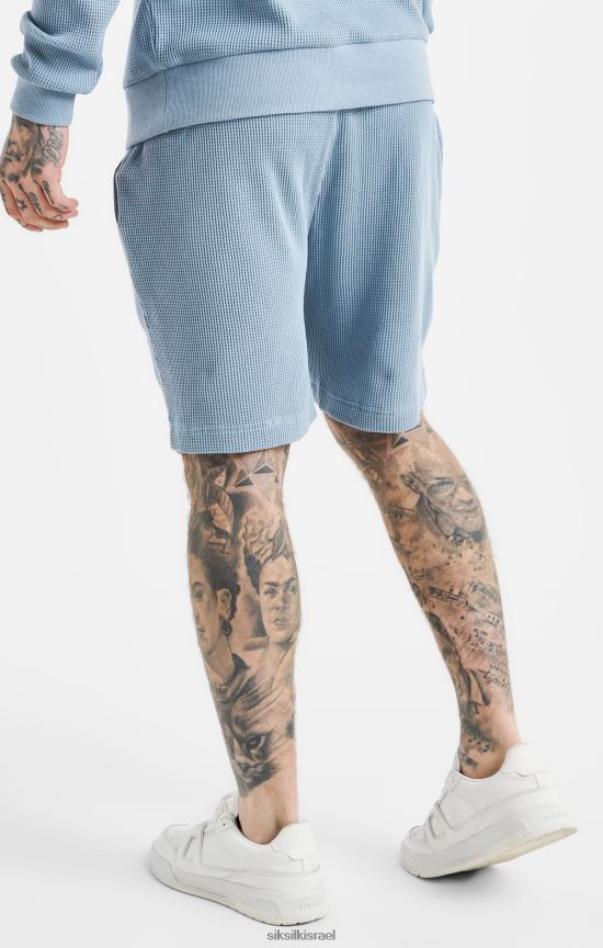 SikSilk לבוש 008V2F576 מכנסיים קצרים במרקם וופל רקום גברים