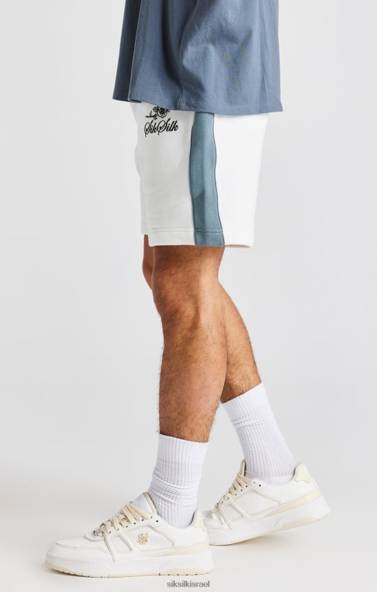 SikSilk לבוש 008V2F584 רקמת ורד לבן קצר גברים