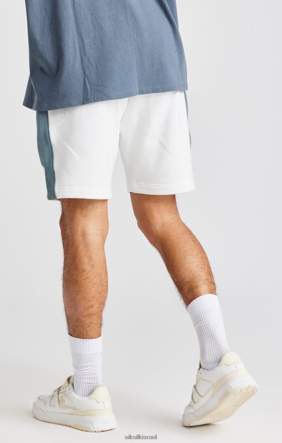 SikSilk לבוש 008V2F584 רקמת ורד לבן קצר גברים