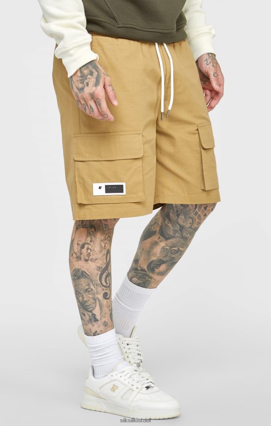 SikSilk לבוש 008V2F585 tan ripstop cargo short גברים