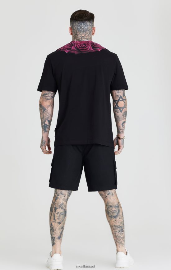 SikSilk לבוש 008V2F586 שחור ripstop מטען קצר גברים