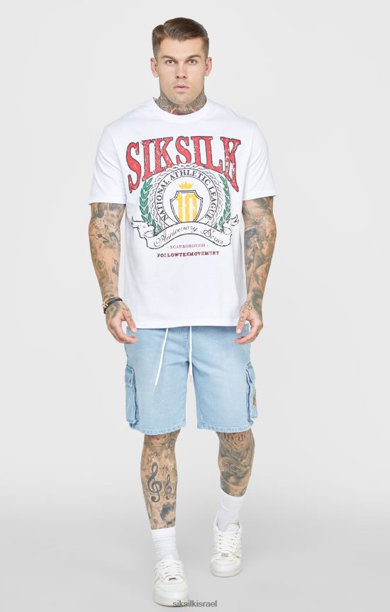 SikSilk לבוש 008V2F588 ג'ינס קצר מותן אלסטי כחול גברים