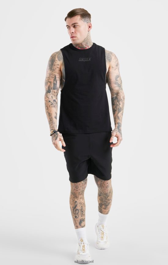 SikSilk לבוש 008V2F590 קצר ספורט שחור גברים
