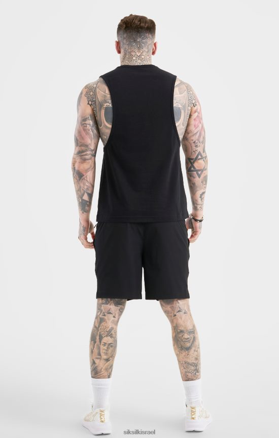 SikSilk לבוש 008V2F590 קצר ספורט שחור גברים