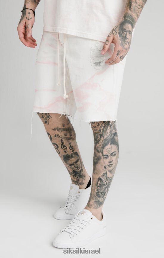 SikSilk לבוש 008V2F595 קצר ג'ינס ורוד בגזרה רופפת גברים