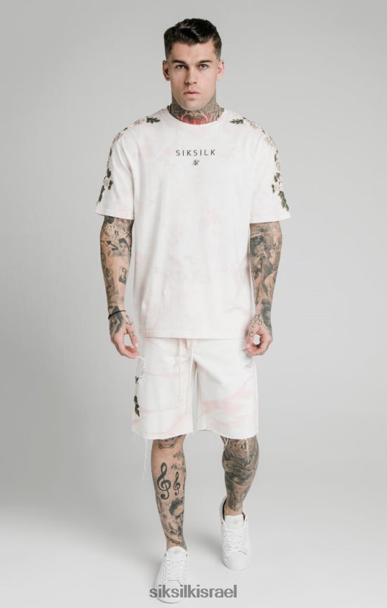 SikSilk לבוש 008V2F595 קצר ג'ינס ורוד בגזרה רופפת גברים