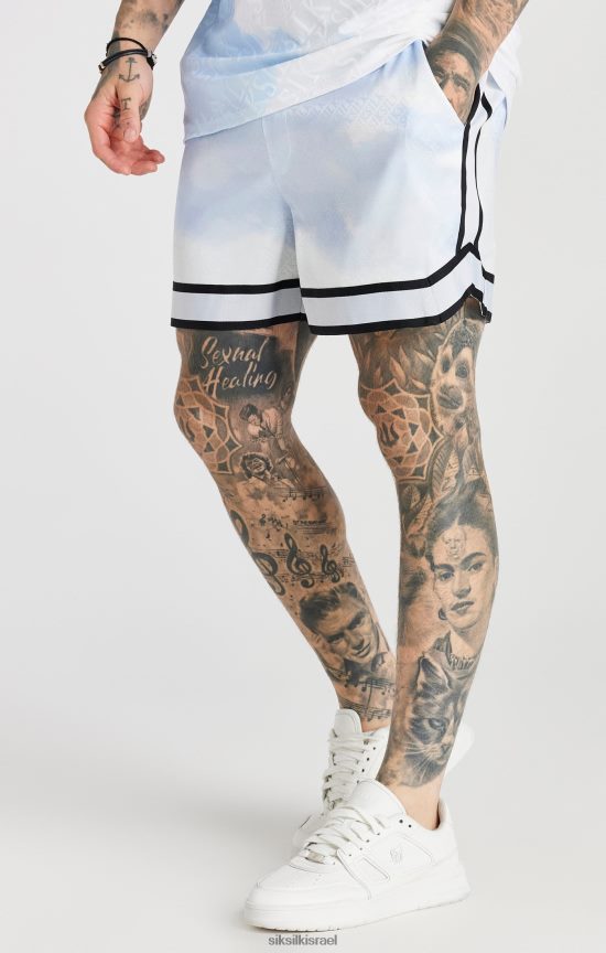 SikSilk לבוש 008V2F596 קצר חכם מודבק בצבע לבן גברים