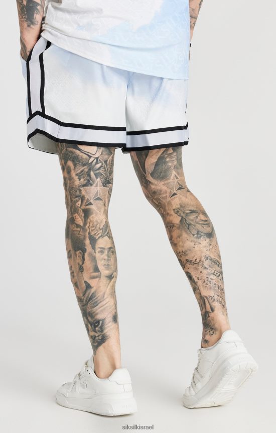 SikSilk לבוש 008V2F596 קצר חכם מודבק בצבע לבן גברים