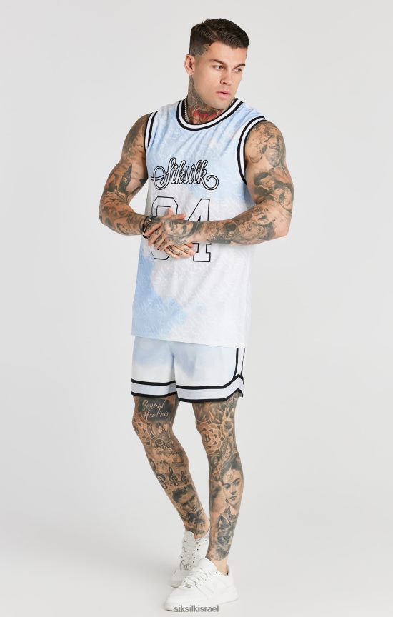 SikSilk לבוש 008V2F596 קצר חכם מודבק בצבע לבן גברים