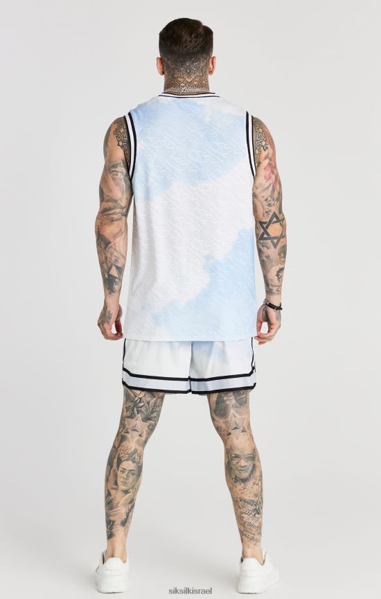 SikSilk לבוש 008V2F596 קצר חכם מודבק בצבע לבן גברים