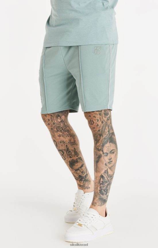 SikSilk לבוש 008V2F597 מכנסי קפלים קצרים תסריט - צהבהב גברים