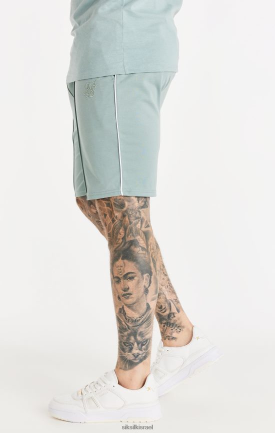 SikSilk לבוש 008V2F597 מכנסי קפלים קצרים תסריט - צהבהב גברים