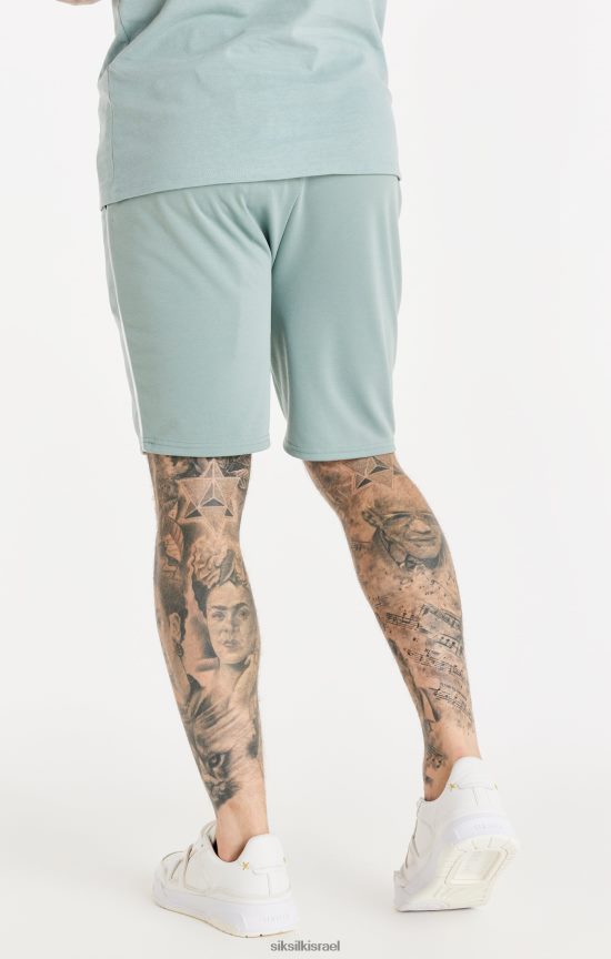 SikSilk לבוש 008V2F597 מכנסי קפלים קצרים תסריט - צהבהב גברים