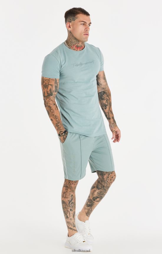 SikSilk לבוש 008V2F597 מכנסי קפלים קצרים תסריט - צהבהב גברים