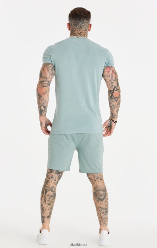 SikSilk לבוש 008V2F597 מכנסי קפלים קצרים תסריט - צהבהב גברים