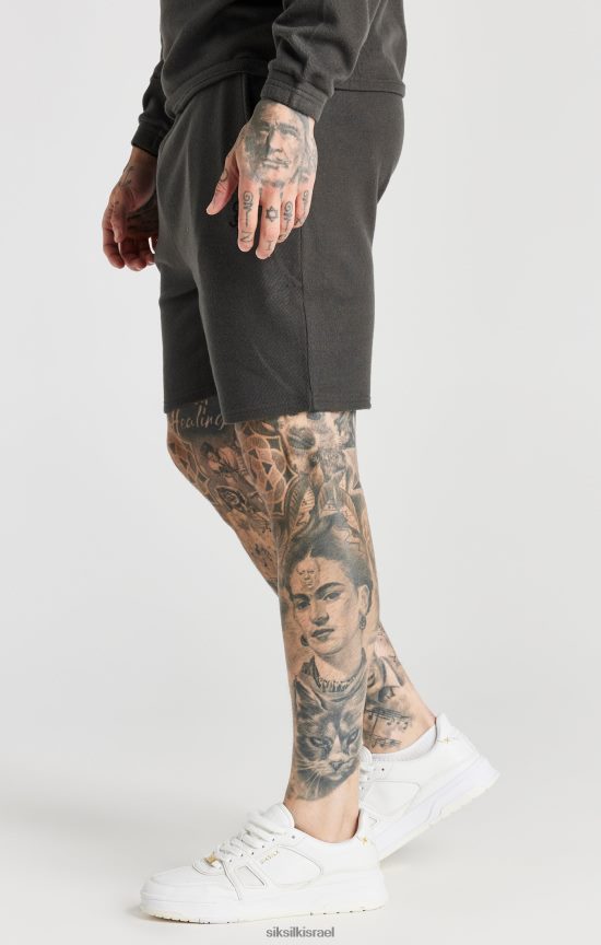 SikSilk לבוש 008V2F599 צלע אפורה קצרה רגועה גברים