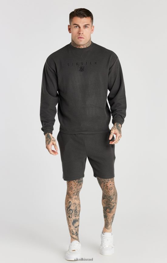 SikSilk לבוש 008V2F599 צלע אפורה קצרה רגועה גברים