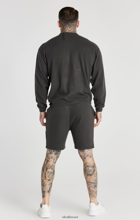 SikSilk לבוש 008V2F599 צלע אפורה קצרה רגועה גברים