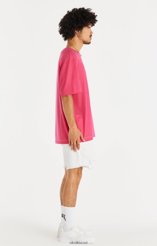 SikSilk לבוש 008V2F600 מכפלת גולמית לבנה קצרת ג'ינס במצוקה גברים