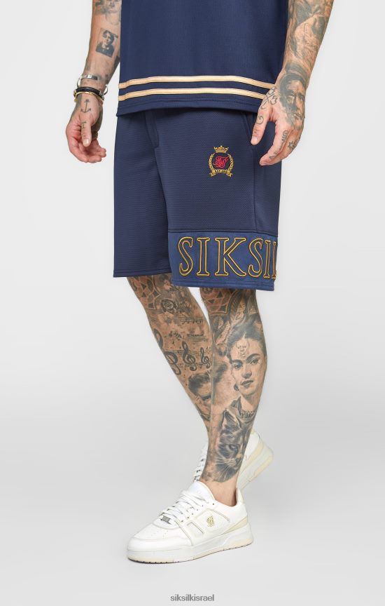 SikSilk לבוש 008V2F607 רקמת חיל הים קצרה רגועה גברים