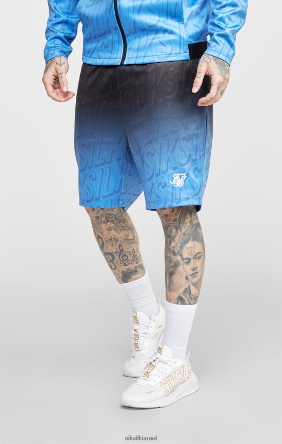 SikSilk לבוש 008V2F608 לוגו שחור דוהה קצר גברים