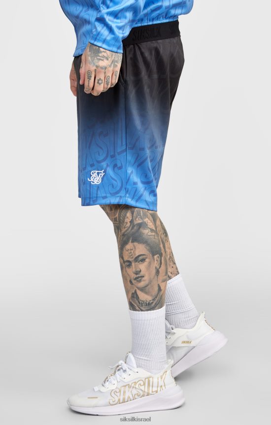 SikSilk לבוש 008V2F608 לוגו שחור דוהה קצר גברים