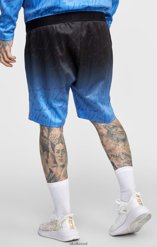 SikSilk לבוש 008V2F608 לוגו שחור דוהה קצר גברים