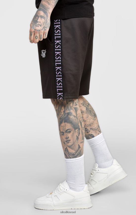 SikSilk לבוש 008V2F611 קצר מודבק בשחור גברים