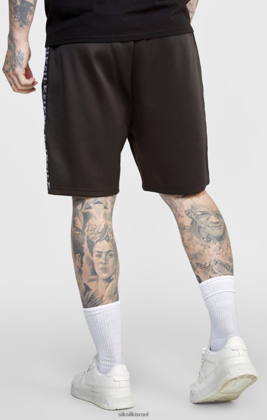 SikSilk לבוש 008V2F611 קצר מודבק בשחור גברים