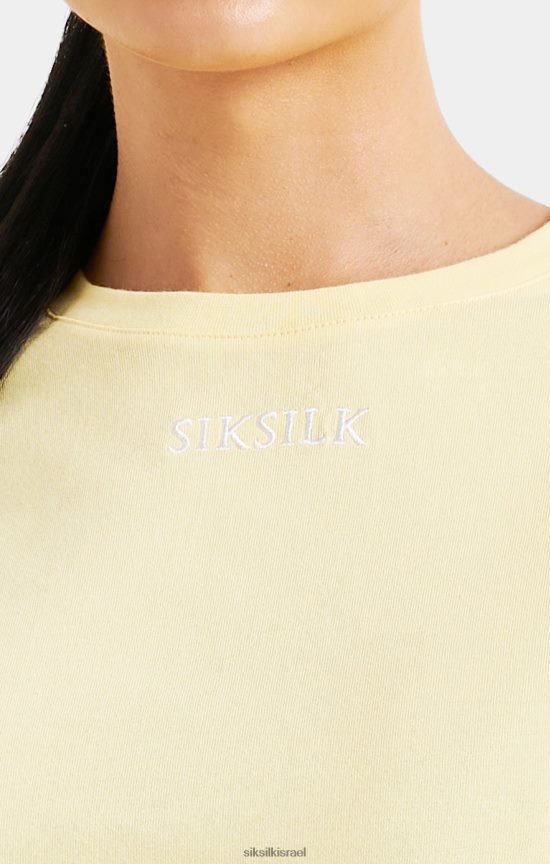SikSilk לבוש 008V2F70 חולצת לוגו חוזר לימון נשים