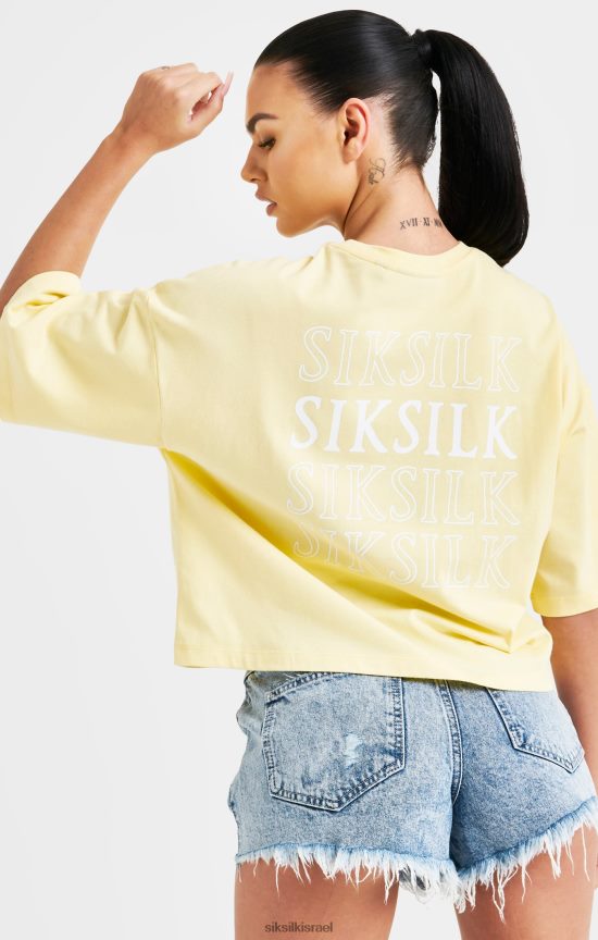 SikSilk לבוש 008V2F70 חולצת לוגו חוזר לימון נשים