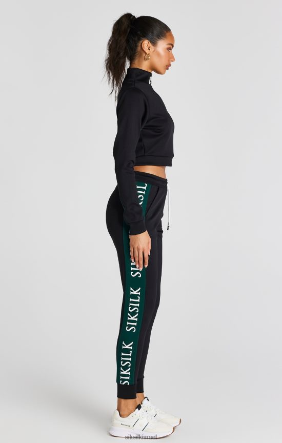 SikSilk לבוש 008V2F74 חלק עליון מסלול שחור נשים