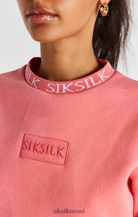 SikSilk לבוש 008V2F88 סווטשירט של צוות coral נשים
